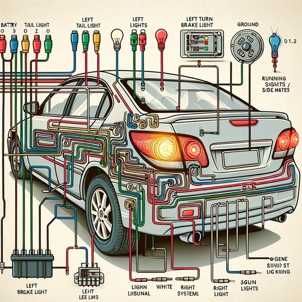 Tail light wire color code