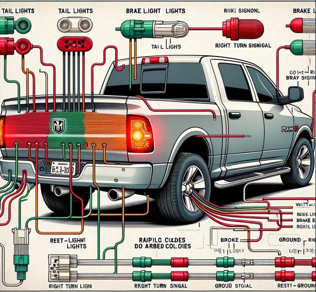 Tail light wire color code