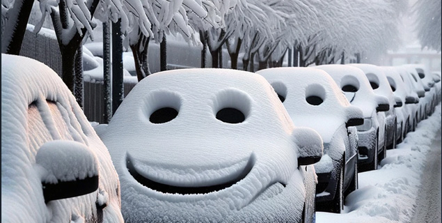 Putting a Towel On Windshield To Prevent Frost